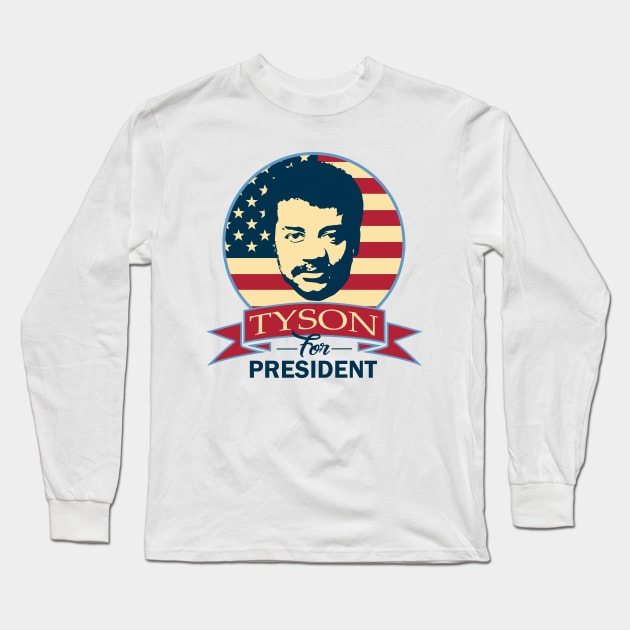 Tyson For President Long Sleeve T-Shirt by Nerd_art